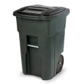 Toter 48 gal. Greenstone Trash Can with Smooth Wheels and Lid