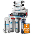 Nu Aqua Platinum Series 100gpd Under Sink Reverse Osmosis Drinking Water Filtration System - Premium Filter (7 Stage UV and Alkaline with Pump)
