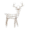 Home Accents Holiday 4 ft. LED Brown Wire Reindeer Holiday Yard Decoration