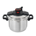 T - Fal Clipso Stainless Steel Pressure Cooker Cookware - 6.3 qt - Silver