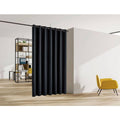Legacy Decor Blackout Room Divider Curtain Panel Privacy Partition Heavyweight Premium Fabric Thermal Insulated, Grommet Top, Black