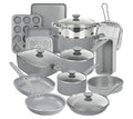 Granitestone Desert Grey 20 PC Nonstick Cookware and Bakeware Set