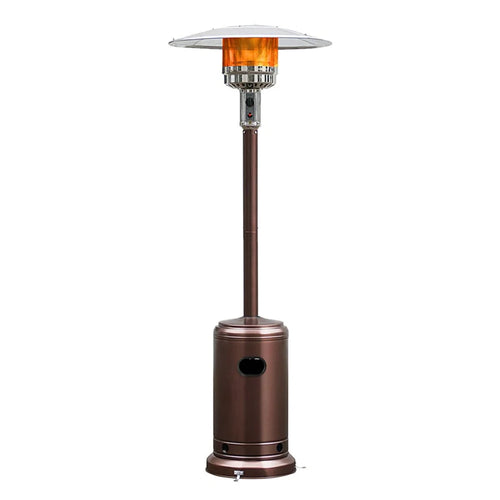 50,000 BTU Propane Patio Heater, Standing Stainless Steel Outdoor Heater with Wheels, Triple Protection, CSA Certified for Deck & Commercial